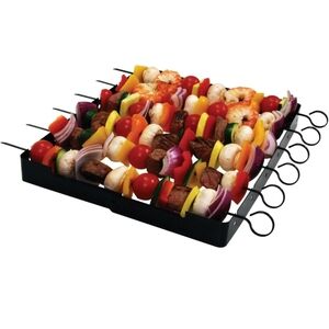 Shish Kabob 7-pc Skewer Set with Rack